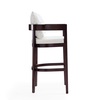 Manhattan Comfort Ritz Barstool in Ivory and Dark Walnut (Set of 3) 3-BS013-IV